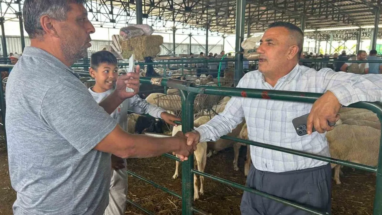 Vatandaş Arefe günü kurban pazarına akın etti