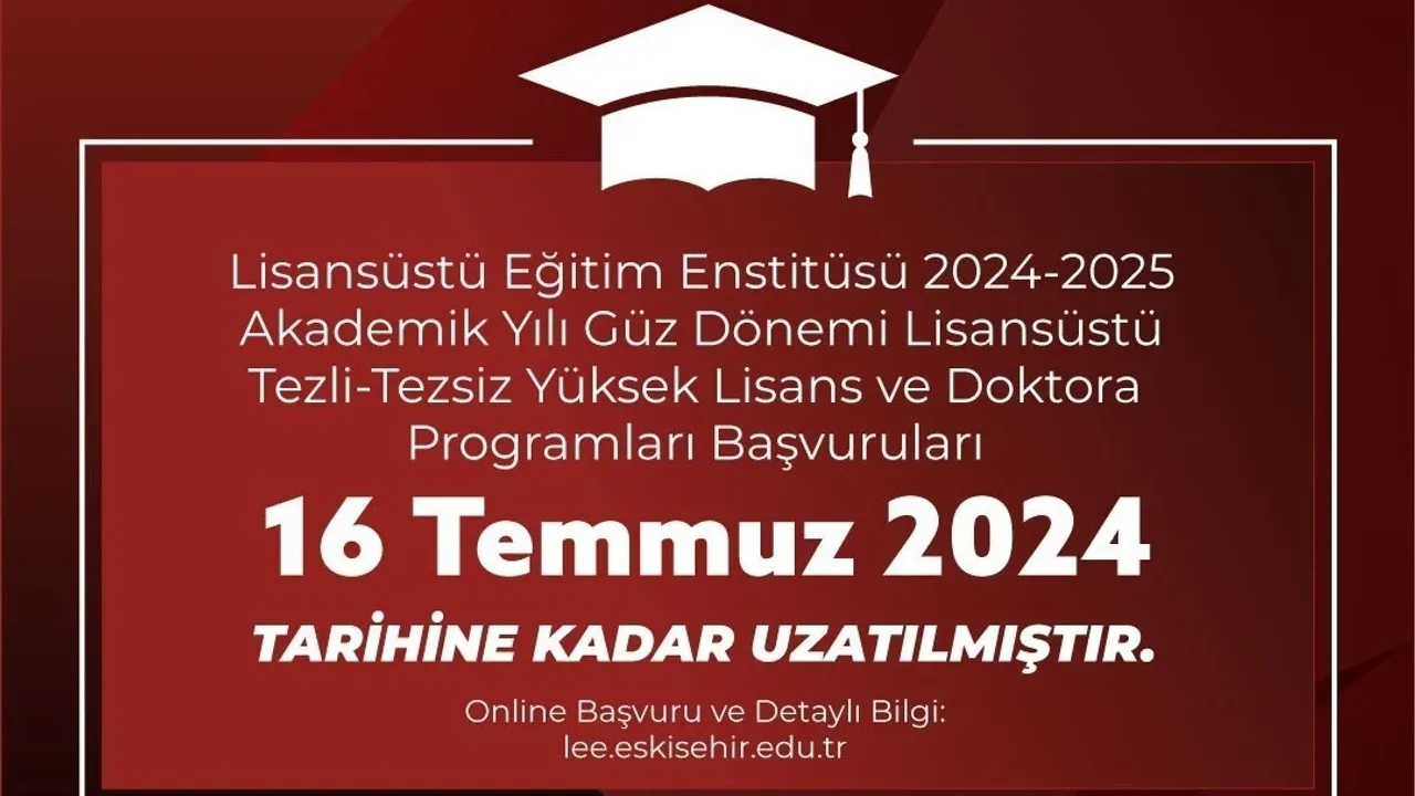 ESTÜ Lisansüstü Program Başvuruları İçin Son Tarih 16 Temmuz