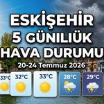 Eskişehir 5 Günlük Hava Durumu (20-24 Temmuz 2026)