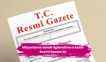 Milyonlarca esnafı ilgilendiren o karar Resmi Gazete'de