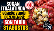 Soğan ithalatında gümrük vergisi düzenlemesi: Son tarih 31 Ağustos