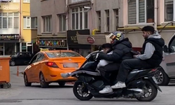 3 Kişi Tek Motosiklette Tehlike Saçtı