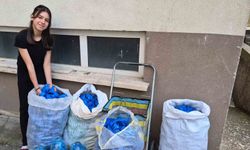 11 Yaşındaki Ecenur Depremzedeler İçin 500 Kg Kapak Topladı