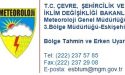 Eskişehir ve Kütahya İçin Sarı Kodlu Kuvvetli Yağış Uyarısı