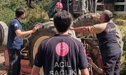 Yaşlı Adam Devrilen Traktörün Altından Çıkarıldı