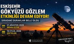 Eskişehir Gökyüzü Gözlem Etkinliği Devam Ediyor: Sıradaki Duraklar Belli Oldu