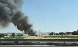 Sultandere 75. Yıl Yolu'nda Tarla Yangını Çıktı