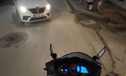 Motosiklet Sürücüsü Olası Kazadan Saniyelerle Kurtuldu