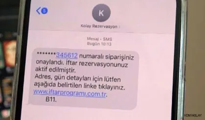 “İftar Rezervasyonunuz Aktif Edilmiştir” Mesajı Dolandırıcılık mı? Linke Tıklayan Yandı! Ramazan’da Yeni Tuzak!