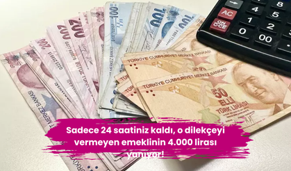 Sadece 24 saatiniz kaldı, o dilekçeyi vermeyen emeklinin 4.000 lirası yanıyor!