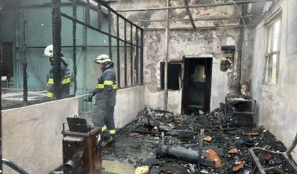 Şehir Hastanesi Yakınında Yangın: 1 İşçi Yaralandı