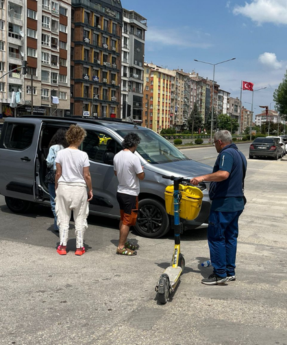 Alaönü Tramvay Durağı yakınlarında meydana gelen trafik kazası