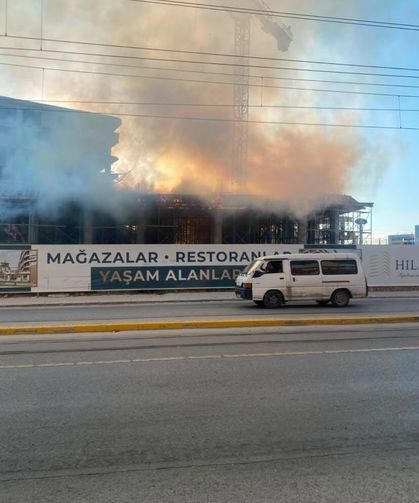 Eskişehir’de Hill City inşaatında yangın