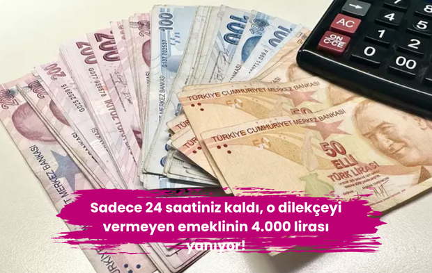 Sadece 24 saatiniz kaldı, o dilekçeyi vermeyen emeklinin 4.000 lirası yanıyor!
