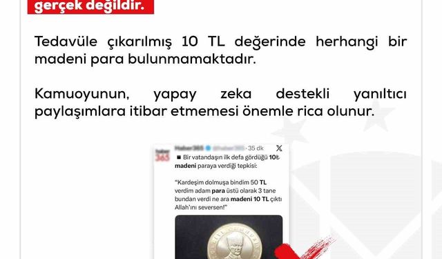 DMM: 10 TL değerinde madeni para iddiaları gerçek değil!