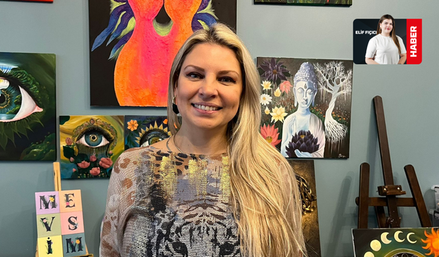 Kurduğu Atölyede Yaratıcılığını Sergiliyor