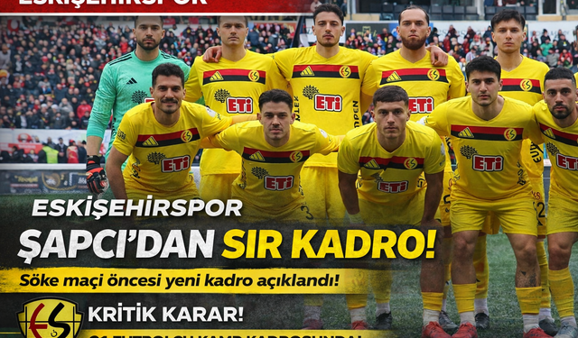 Eskişehirspor’da Hakan Şapcı’dan Söke 1970 Öncesi "Sır" Kadro Kararı! Kimler Gitti, Kimler Geride Kaldı?