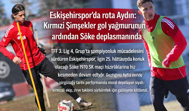 Eskişehirspor'da rota Aydın: Kırmızı Şimşekler gol yağmurunun ardından Söke deplasmanında
