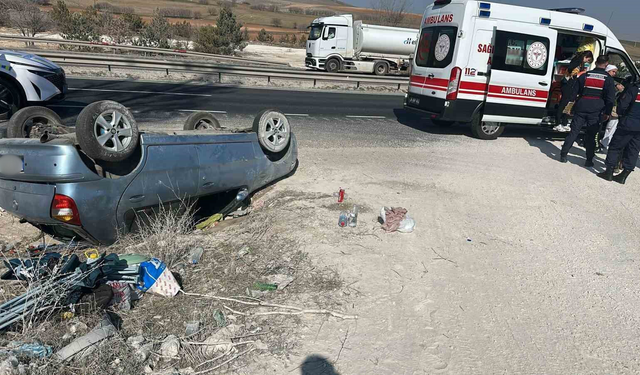 Sivrihisar’da Feci Kaza: Araç Takla Attı