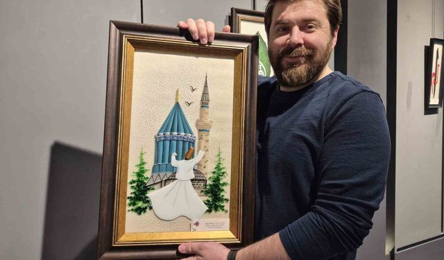 Taha Yoldaş’ın Cam Üzerine Hat Eserleri İlgi Gördü