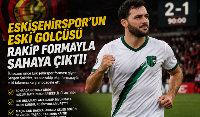 Eskişehirspor’un eski golcüsü rakip formayla sahaya çıktı