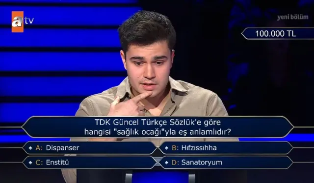 TDK Güncel Türkçe Sözlük'e göre hangisi "sağlık ocağı"yla eş anlamlıdır?