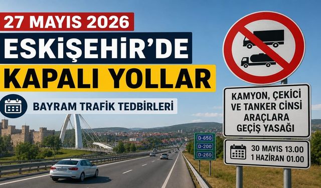 27 Mayıs 2026 Kapalı Olan Yollar (Eskişehir)