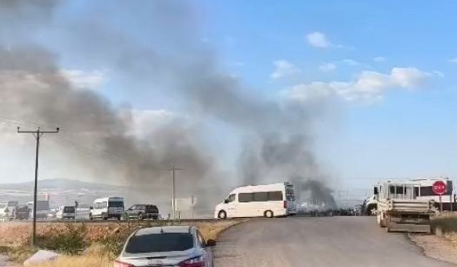 Eskişehir'de Yakılan Otlar Yangın Paniği Yarattı