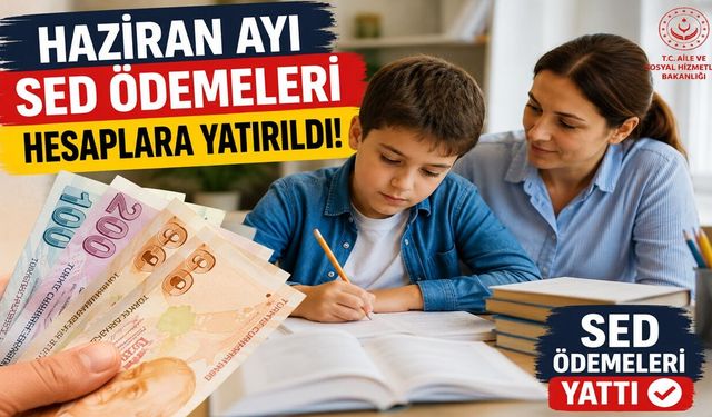 Haziran Ayı SED Ödemeleri Hesaplara Yatırıldı! 1,83 Milyar TL Destek Verildi