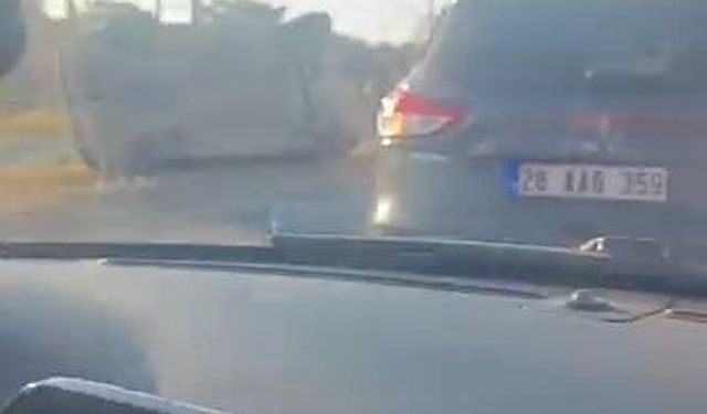 Eskişehir'de Feci Kaza: Otomobil Ters Döndü