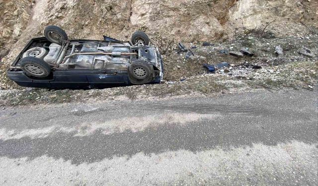 Bilecik’te Yağış Kazaya Neden Oldu: Otomobil Takla Attı