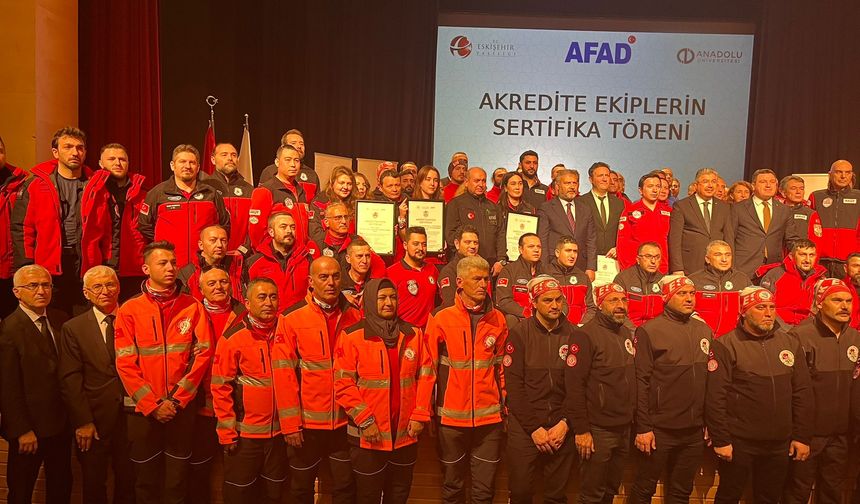 Eskişehir’de Afet Bilinci Programı: Ekipler Sertifikalarına Kavuştu