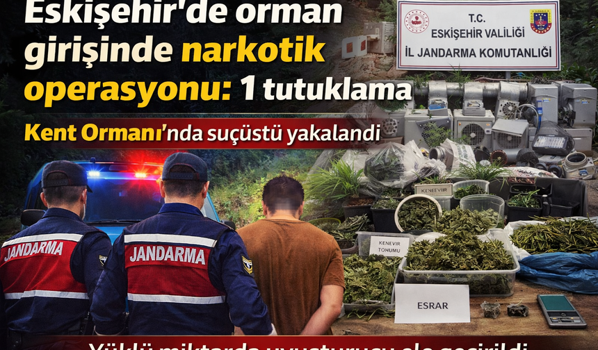 Eskişehir’de orman girişinde narkotik operasyonu: 1 tutuklama