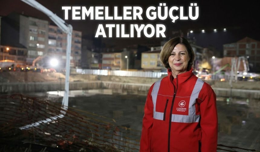 Kurtuluş Kapalı Pazar Yeri İnşaatında Betonlar Atıldı. Pazaryeri Yükseliyor