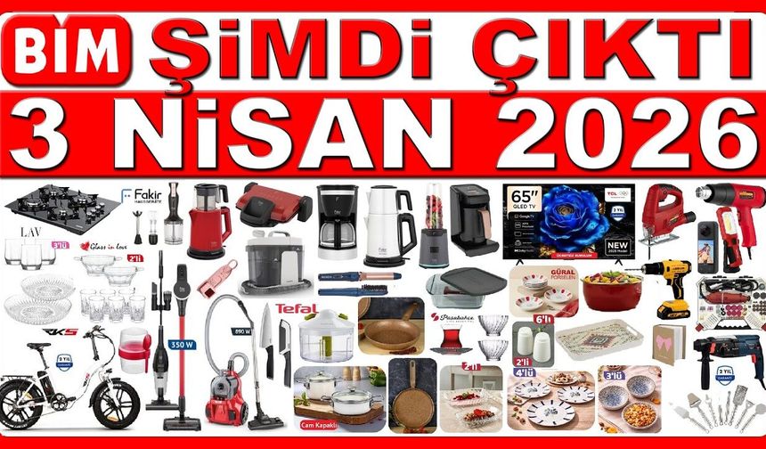 BİM 3 Nisan 2026 Aktüel Kataloğu: Akülü Araç Filosu Raflara İniyor!