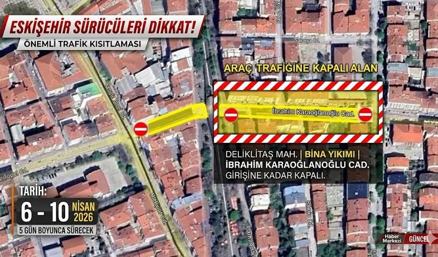 Eskişehir'de bina yıkımı mesaisi: O cadde 5 gün trafiğe kapatılacak