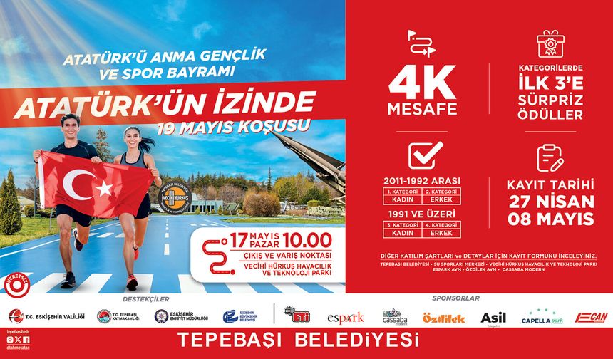 Tepebaşı’nda 19 Mayıs koşusu heyecanı başlıyor
