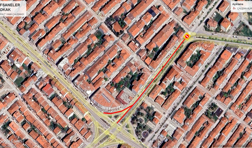 Efsaneler Sokak Geçici Süre Trafiğe Kapatılacak