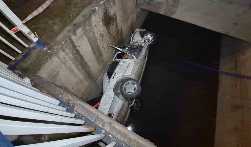 Eskişehir’de Feci Kaza: Araç 5 Metreden Kanala Uçtu