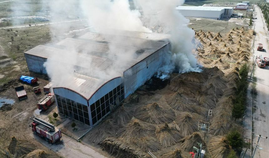 Afyonkarahisar’da Fabrika Yangını, Alevler Gökyüzüne Yükseldi