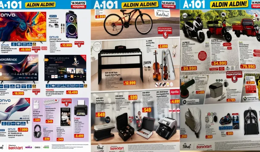 A101 “Aldın Aldın” Fırtınası Başlıyor! 14 Mayıs Kataloğu Elektronikten Motora Kadar Dolu