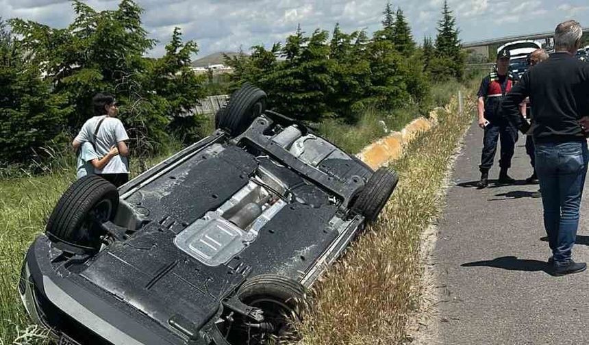 Sivrihisar Yolunda Feci Kaza: Araç Takla Attı