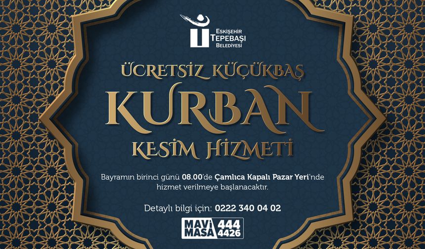 Tepebaşı’nda Kurban Kesim Alanı Hazırlandı