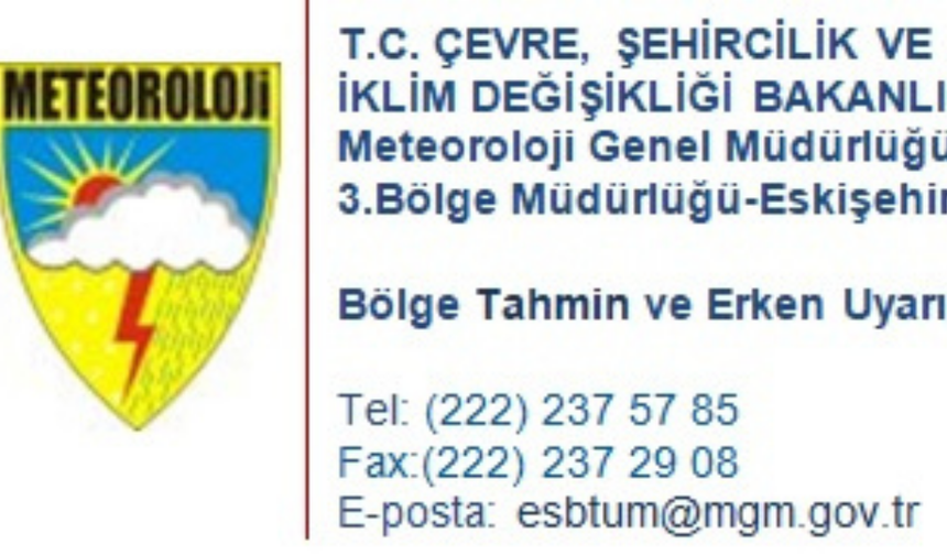 Eskişehir ve Kütahya İçin Sarı Kodlu Kuvvetli Yağış Uyarısı