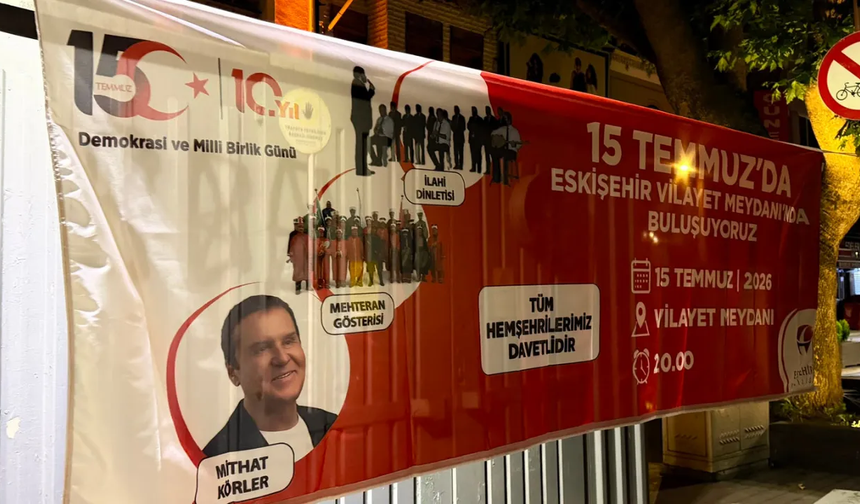 Eskişehir'de 15 Temmuz Pankartı Soruşturmasında Adli Kontrol