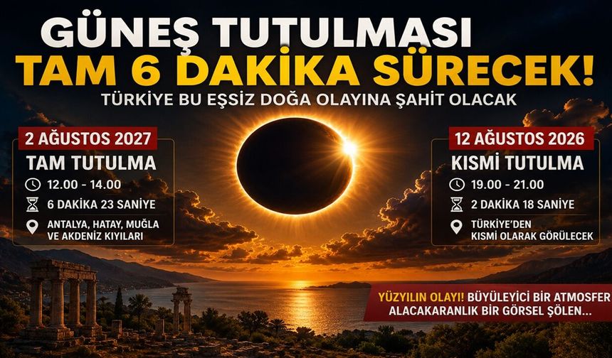 Güneş Tutulması Tam 6 Dakika Sürecek