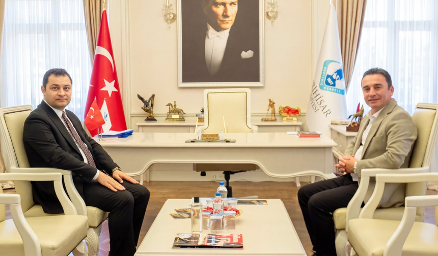 Kaymakam Yunus Emre Temel'den Başkan Dökmeci'ye Ziyaret