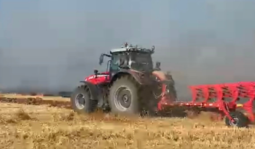 Mihalıççık’ta Anız Yangını Paniği