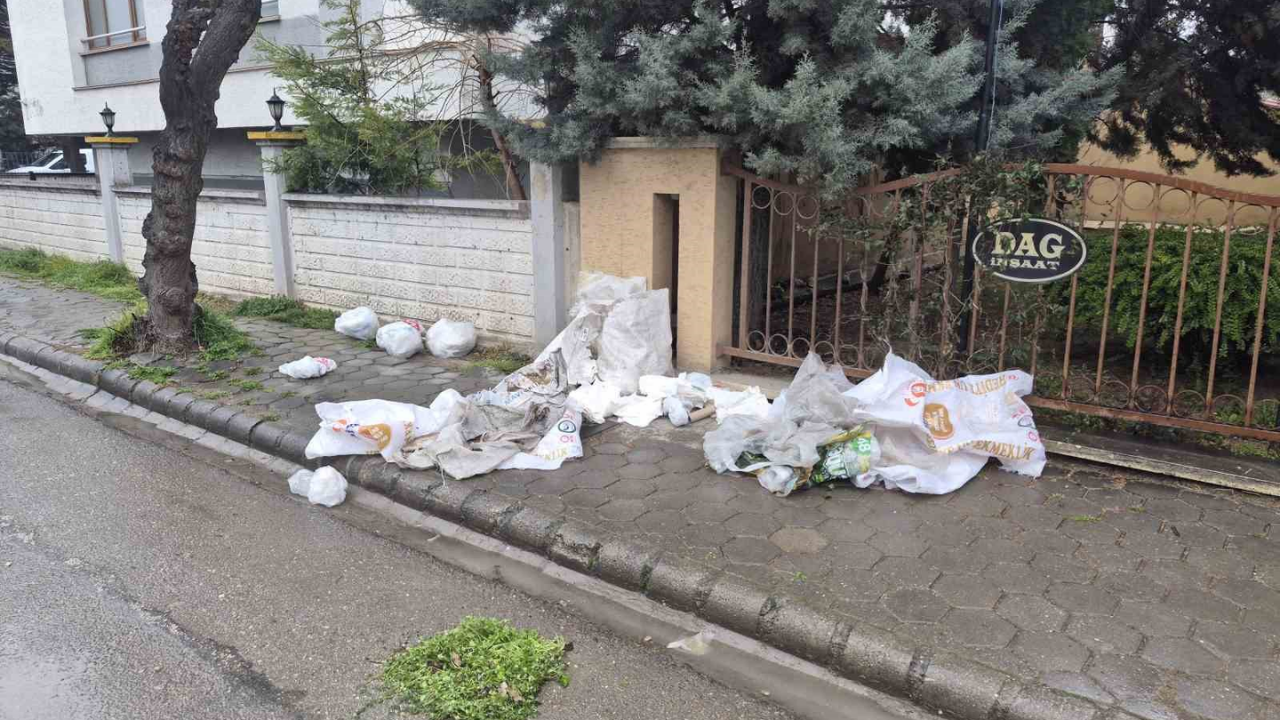 Eskişehir’de Kaldırımları Çöp Bastı (1)