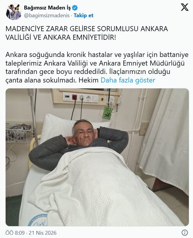 Eskişehir'den Yola Çıkan 110 Madenci Ankara’da Gözaltına Alındı (1)